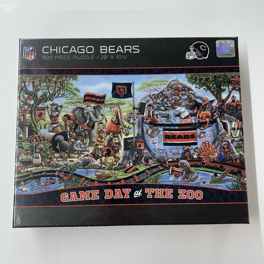 NEW Chicago Bears Jigsaw Puzzle 500 Piece Search Find Game Day at The Zoo